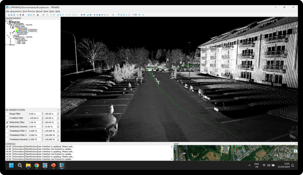 Main PPIMMS interface, the post-processing software of Viametris.
