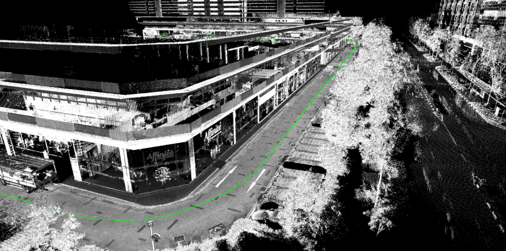 Urban point cloud seen in PPIMMS captured by a Viametris MS-96.